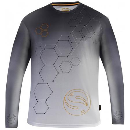Long Sleeve T-Shirt For Men Guru Hexagon Sun Core Upf 50+ - Gris