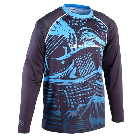 Long Sleeve T-Shirt For Men Garbolino Uv Protect 80'S - Noir/Bleu