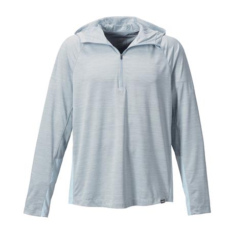 Long Sleeve Men's Tee Shirt Orvis Avec Capuche Pro Sun - Bleu Clair