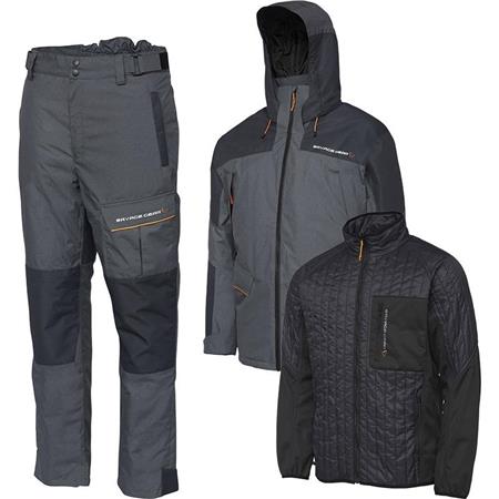 Jacket Unit And Overalls Savage Gear Thermo Guard 3-Piece Suit Gris/Noir