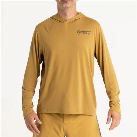 Long Sleeve T-Shirt For Men Adventer & Fishing Golon Anti Uv - Jaune