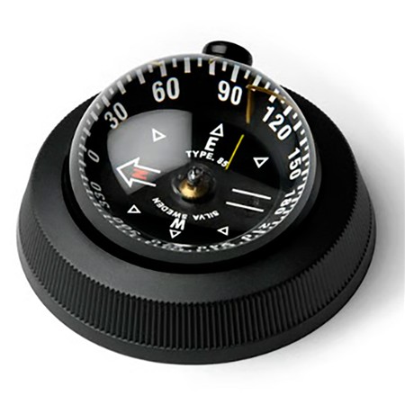 Compass Silva 85E Montage Plat Plot Et Â¨Â¦clairage 12V - Noir