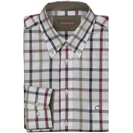 Long Sleeved-Shirt Man Club Interchasse Sherlock Squares Bleu/Rouge
