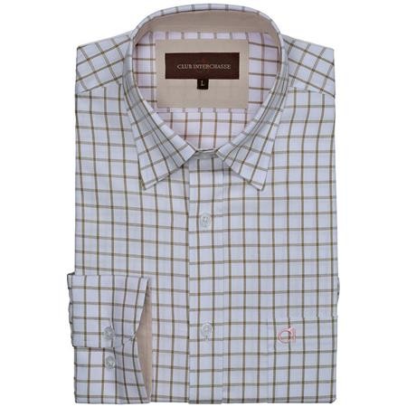 Long Sleeved-Shirt Man Club Interchasse Nelson Squares Green