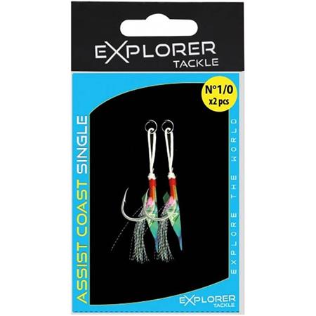 Assist Hook Explorer Tackle Coast Line Single - Pack Of 2