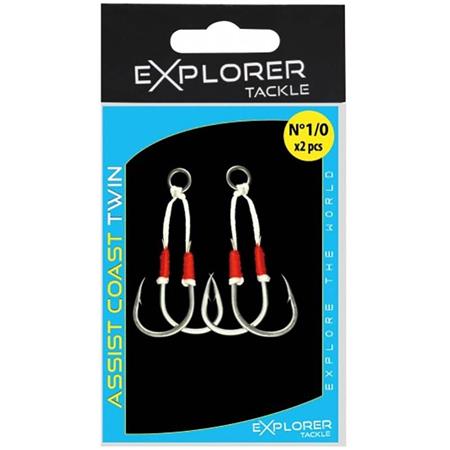 Assist Hook Explorer Tackle Coast Line Twin - Pack Of 2
